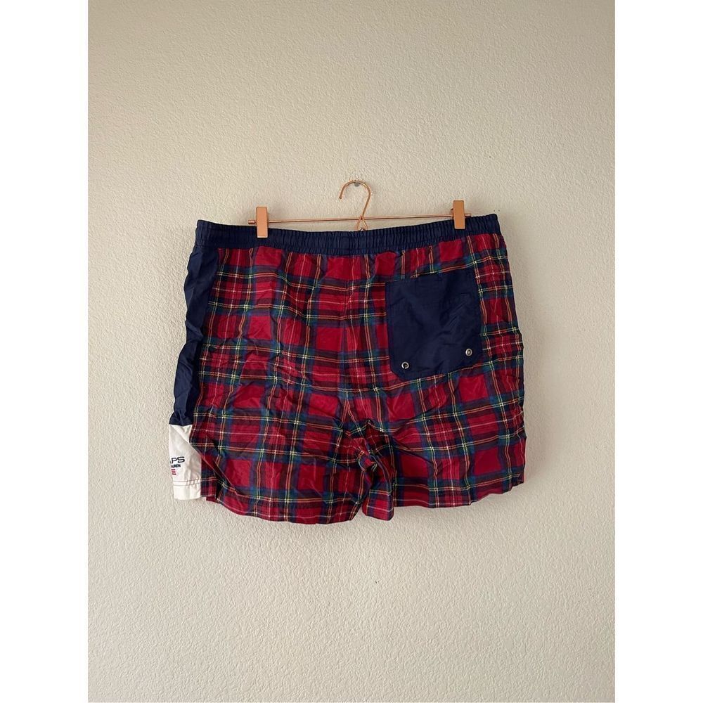 Vintage chaps Ralph‎ Lauren plaid swim trunks size medium